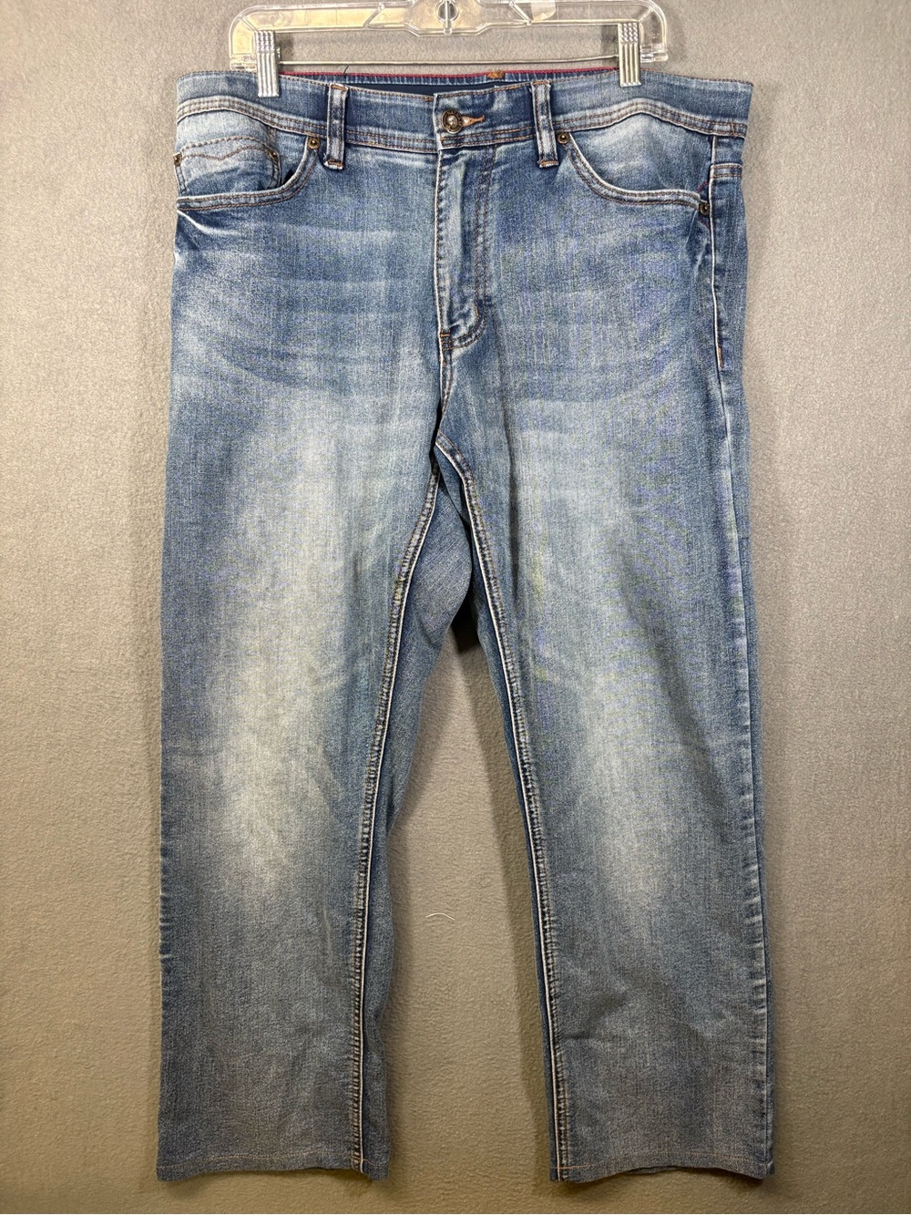 Nat Nast Men’s Jeans Blue Straight Leg Stretchy Waist Size 36x30